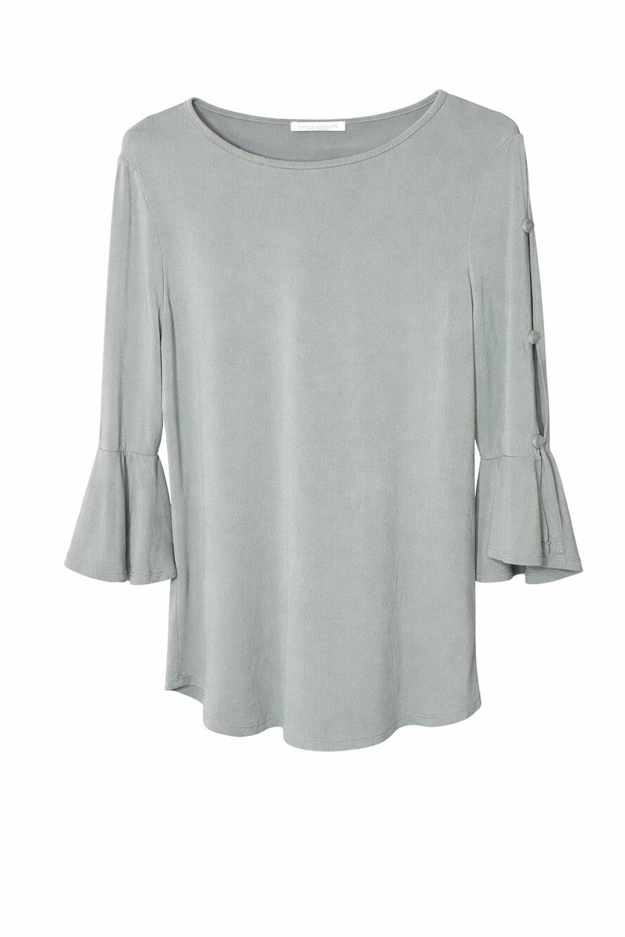 3/$30 Green Envelope Los Angeles Bell Sleeve Blouse Olive Size Large